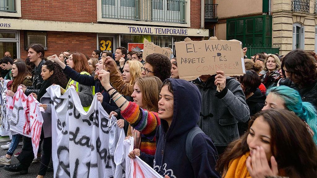 Manifestations lycéennes en solidarité avec Theo