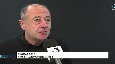 Illustration Thomas Rose, candidat de la 2ème circonscription, interviewé par France 3