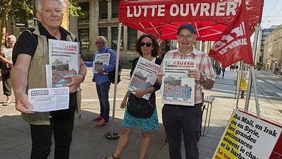 Illustration - Les militants de Lutte Ouvrière à la rencontre de la population place Maginot 