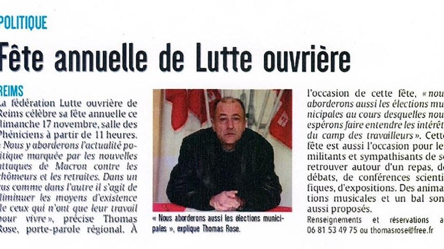 Illustration - Fête annuelle de Lutte ouvrière