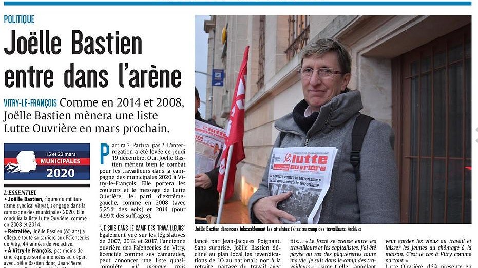 Illustration - Joëlle Bastien entre dans l'arène