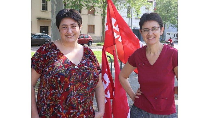 Illustration - Nathalie Arthaud est venue soutenir Claire Rocher (LO)