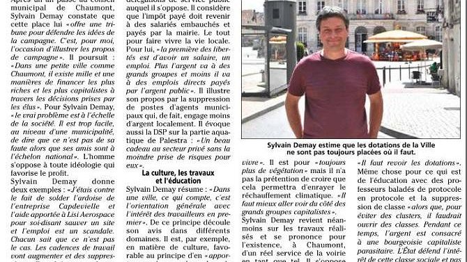 Illustration - Sylvain Demay dénonce les cadeaux au secteur privé