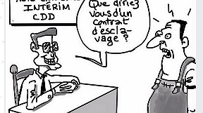 Illustration - Boîte d'intérim virtuelle avec salaire virtuel