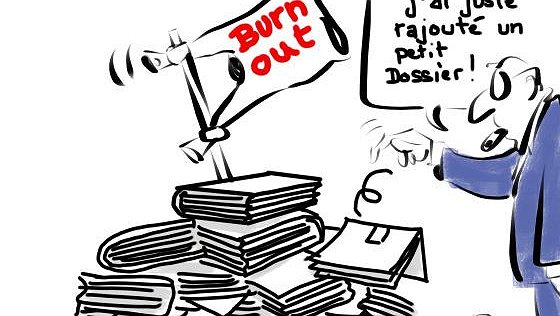 Illustration - Le centre des impôts en grève perlée