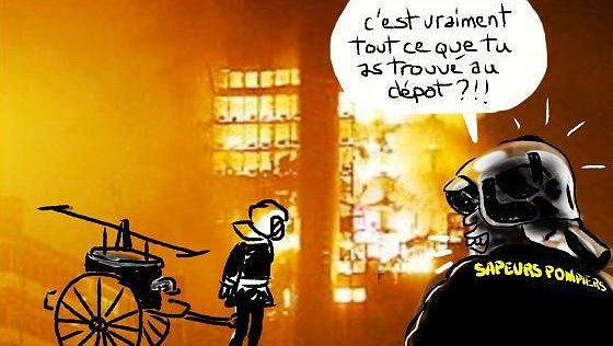 Illustration - Les pompiers en grève tous les jours