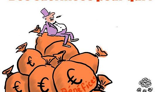 Illustration - BNP : les banquiers pleurent la bouche pleine