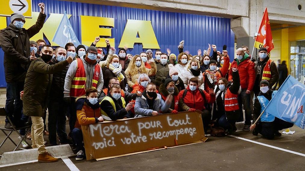Illustration - Magasin Ikea : en grève contre la suppression de la prime de fin d’année et le mépris de la direction.