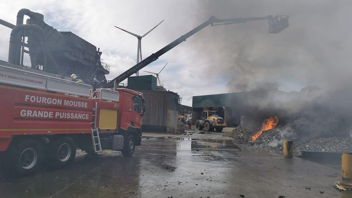 Illustration - Incendie à Galloo - Halluin/Menin