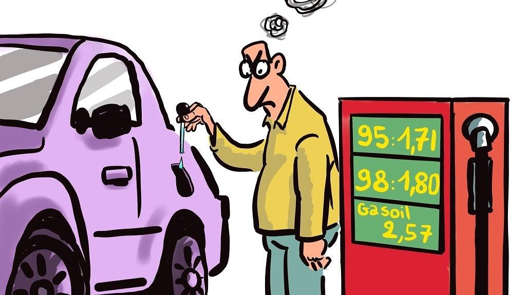 Illustration - Le diesel nous pompe
