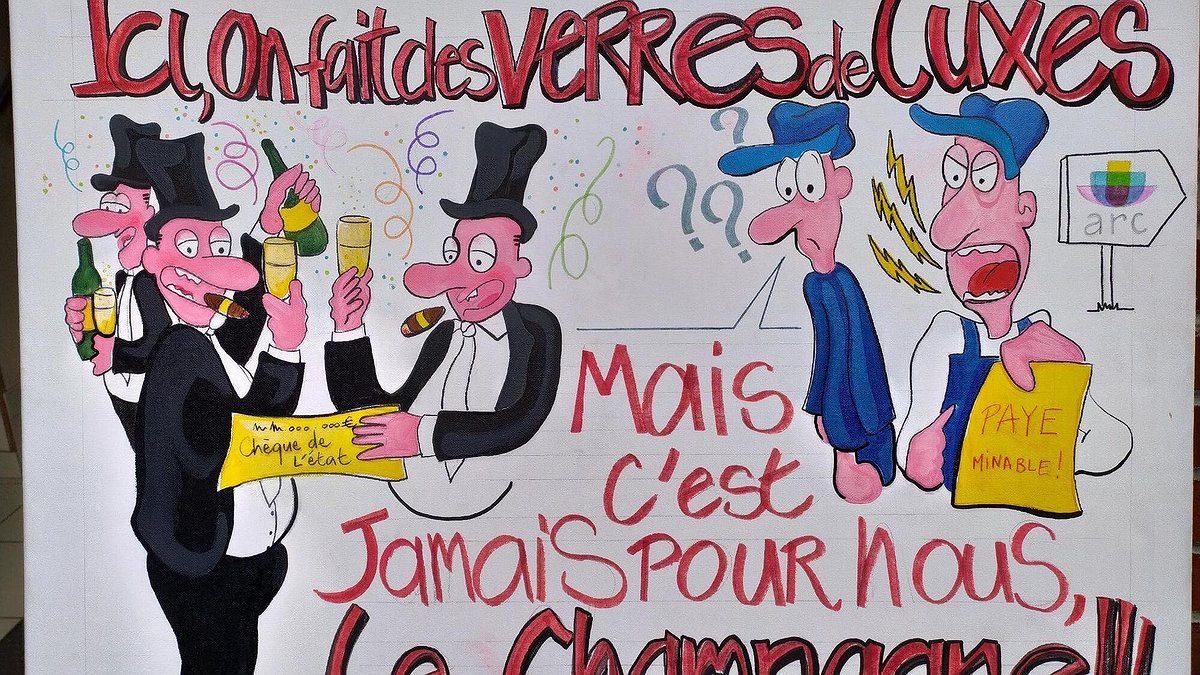 Illustration - Verrerie Arc : « Il n’y a pas d’argent »… ça dépend pour qui !