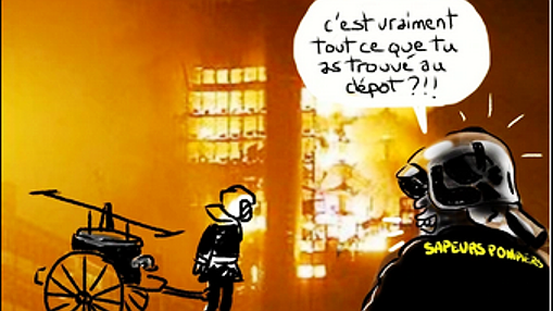 Illustration - Au feu les pompiers