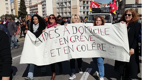 Illustration - Les aides à domicile en colère