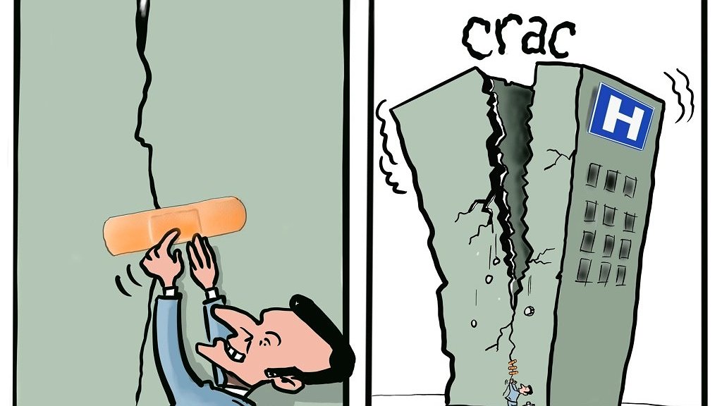 Illustration - Urgences au CHU : l’hôpital victime du virus des économies.