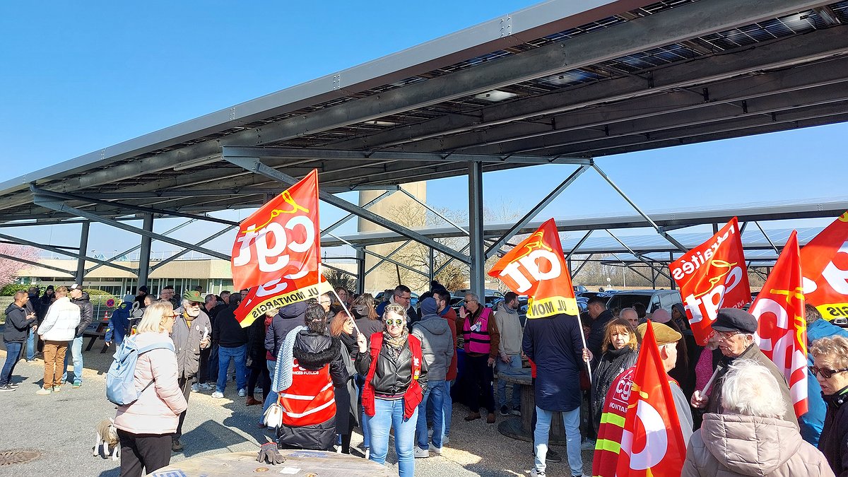 Illustration - Les travailleurs de Sanofi mobilisés