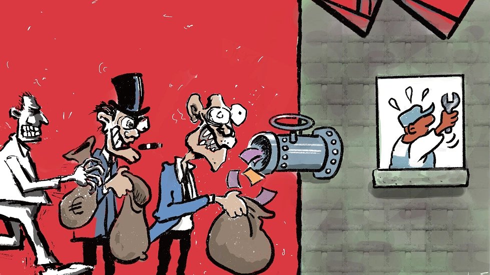 Illustration - Le « ruissellement » s’accélère, mais vers le haut