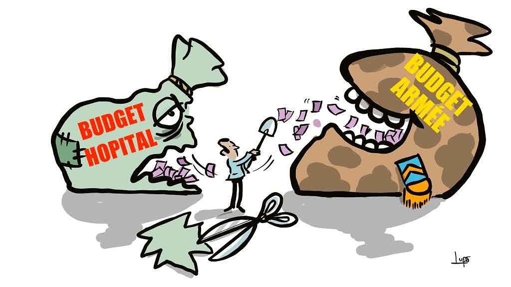 Illustration - voiture-balai du militarisme