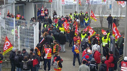 Illustration Une grève d'avertissement