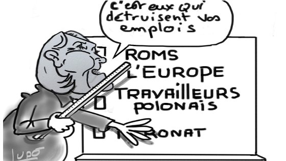 Illustration - RN : fermeté pour les pauvres, servilité envers les riches