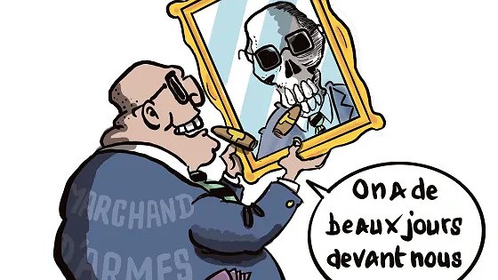 Illustration - Les marchands de mort choyés, la jeunesse sacrifiée