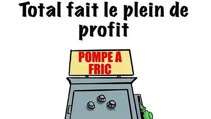 Illustration l'État vigilant... pour protéger Total