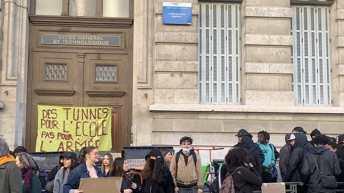 Illustration La mobilisation des lycéens et enseignants au Lycée Baldaccini (le Rempart)