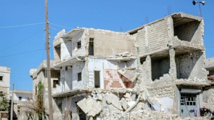 Illustration après les destructions, les effondrements
