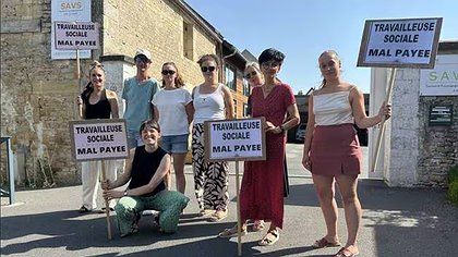 Illustration Calvados : débrayage à l'Apaei