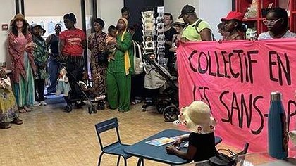 Illustration « Pas d’enfants à la rue, pas de répression policière ! »