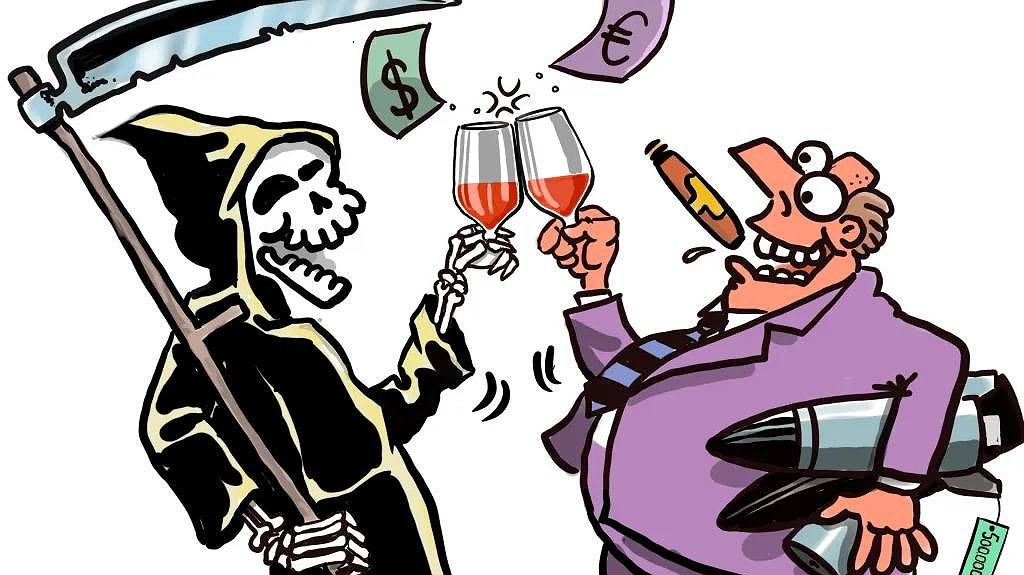 Illustration - un défilé et un avertissement