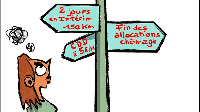 Illustration - non à la misère pour les travailleurs privés d’emploi
