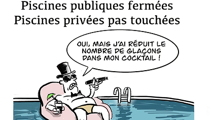 Illustration chaleur en hausse, piscines en baisse