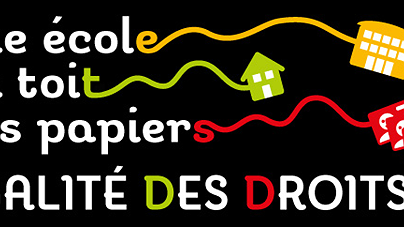 Illustration -   Un toit, une école, des papiers pour tous les jeunes !