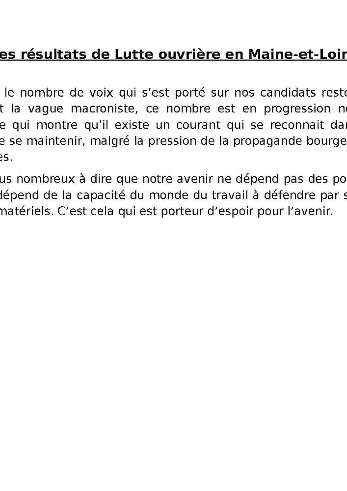 Illustration - résultats législatives en Maine-et-Loire