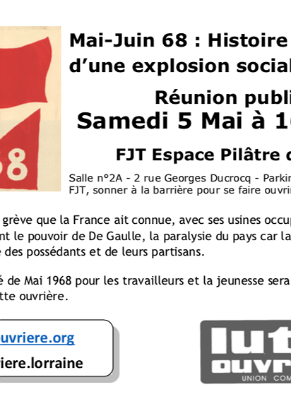 Illustration - Réunion publique Mai 68 Metz