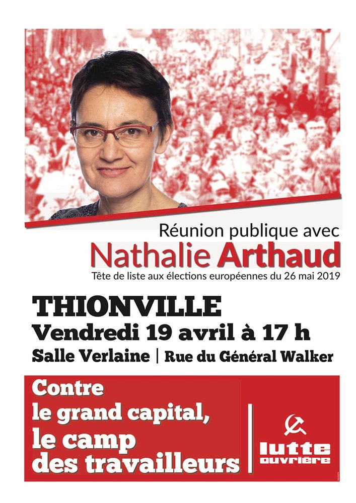 Illustration - Tract d'appel à la réunion publique de Nathalie Arthaud