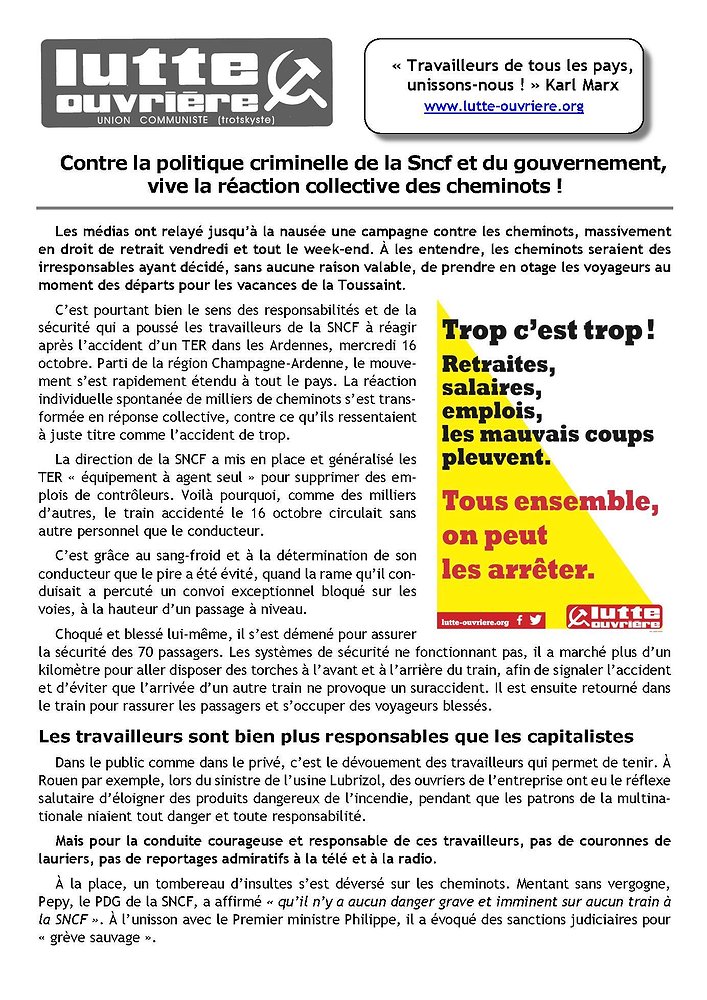 Illustration - Tract diffusé en Lorraine