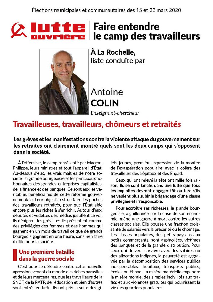 Illustration - Profession de foi liste La Rochelle