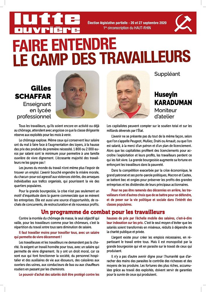 Illustration - Circulaire pour l'élection législative partielle de Colmar du 20 septembre 2020