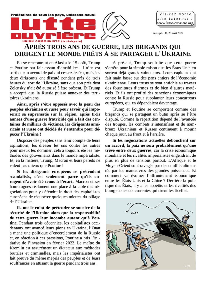 Illustration - Tract La Rochelle 25 août 2025