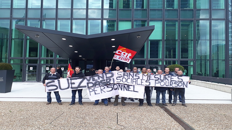 Illustration - douzième jour de grève chez Suez Médisita