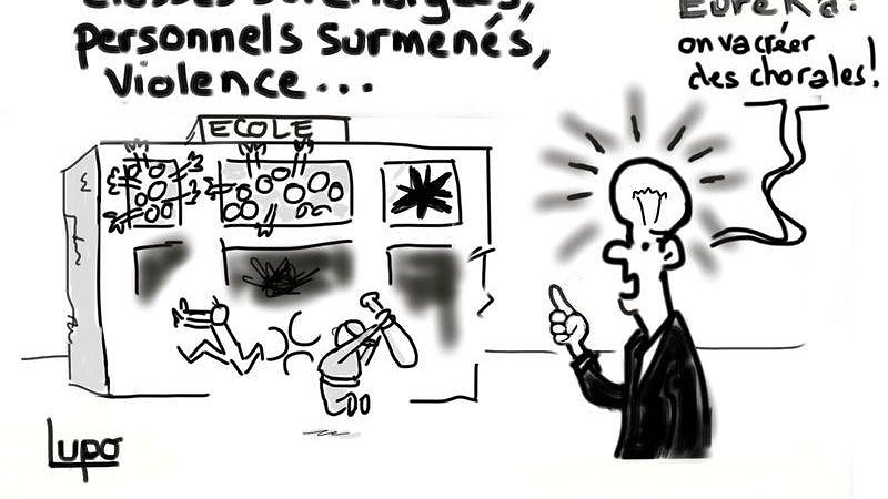 Illustration - les dictées du charlatan Blanquer