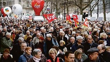 Illustration - des coups pour les salariés, des miettes pour les retraités