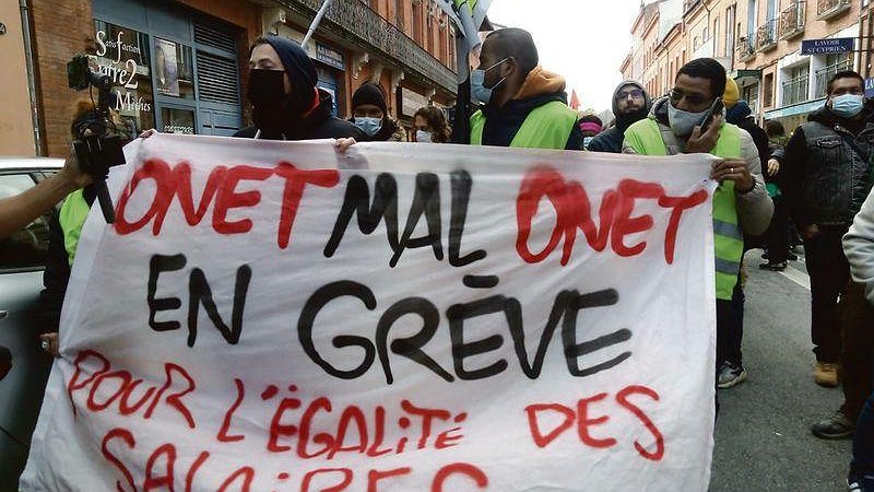 Illustration - les travailleurs d’Onet en grève pour les salaires