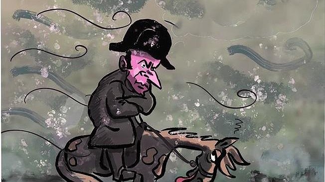 Illustration - le va-t-en guerre de l’Élysée