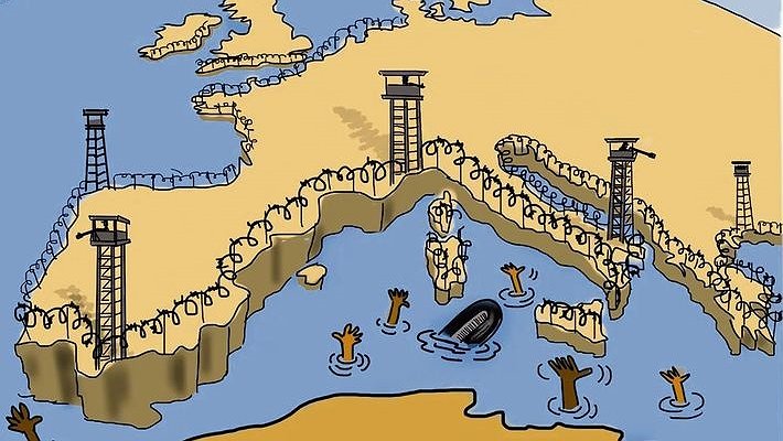 Illustration - toujours plus dure avec les migrants