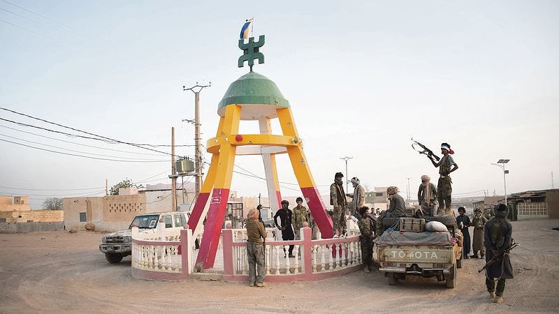 Illustration - la population entre djihadistes et militaires