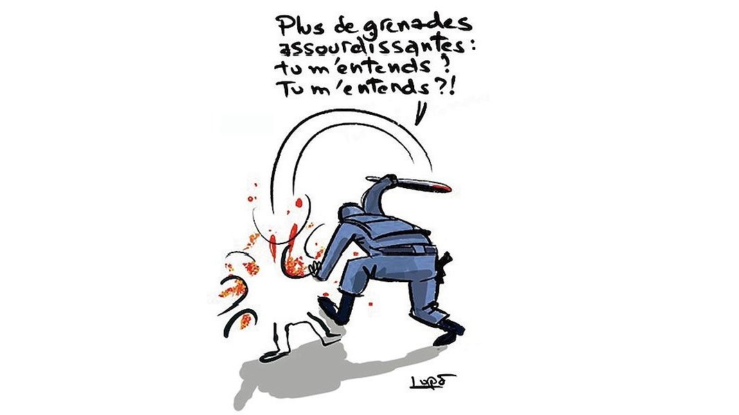 Illustration - Macron répond par la matraque