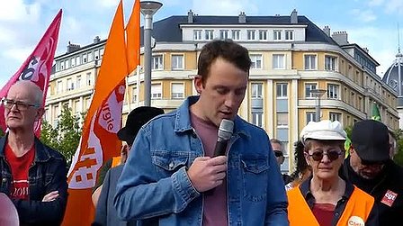 Illustration Intervention de Simon Pheulpin, candidat Lutte Ouvrière 2 eme circonscription Territoire de Belfort,