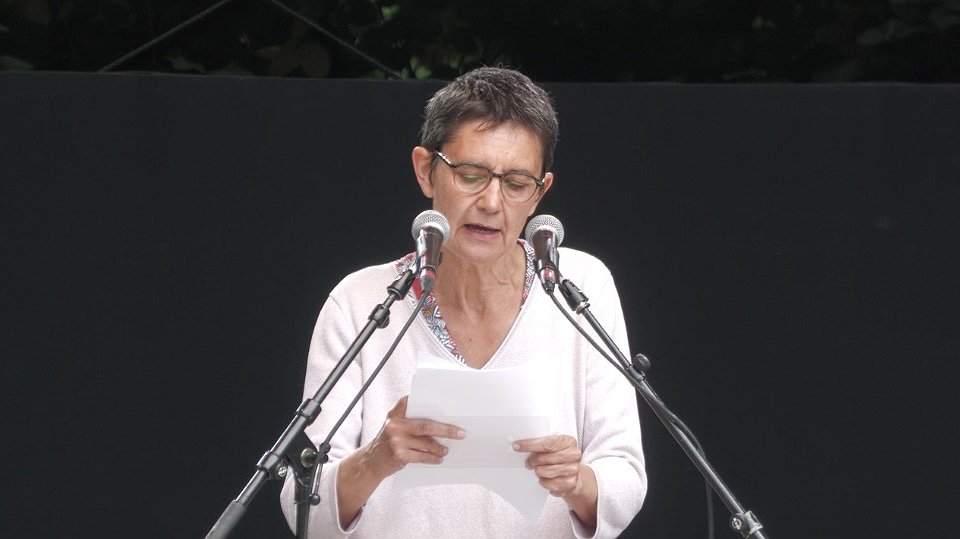 Illustration Meeting de Nathalie Arthaud sur la situation internationale